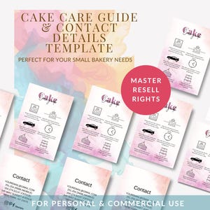 Guide d'entretien des gâteaux et modèle de remerciement | de boulanger amateur | Modèle de toile | Guide d'entretien des gâteaux pour votre entreprise | Modèle de remerciement
