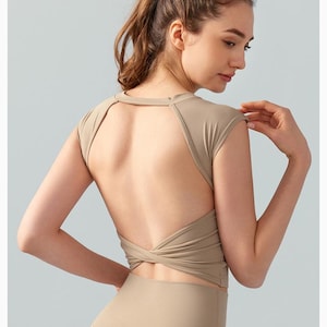 Open-Back Crop Top - Stylish Activewear Top