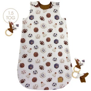 Campeão do futuro, saco de dormir de musselina 100% orgânico, saco de dormir para bebê, saco de dormir de algodão para bebê, saco de dormir para recém-nascido