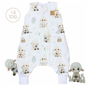 Lambie Dream, saco de dormir infantil 100% algodão orgânico com pernas, saco de dormir infantil, saco de dormir de algodão padrão Oeko-tex