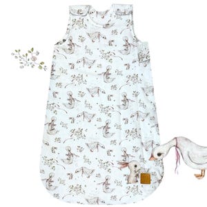Saco de dormir de musselina 100% orgânico da Cheerful Friends, saco de dormir para bebê, saco de dormir de algodão para bebê, saco de dormir de algodão orgânico, saco de dormir para recém-nascido