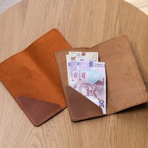 Sobre de cuero personalizado para efectivo, Sobre de cuero para dinero, Porta efectivo de cuero, Sobre personalizado para efectivo, Funda plegable para dinero, Billetera larga para efectivo