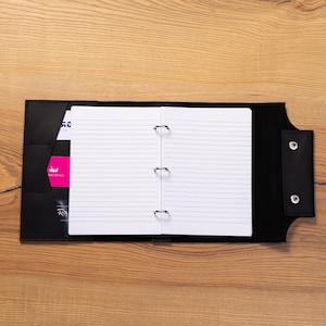 Agenda de couro com argolas, Capa personalizada para fichário com argolas, Agenda recarregável, Agenda com argolas A5, Pasta de couro A4, Pasta A6