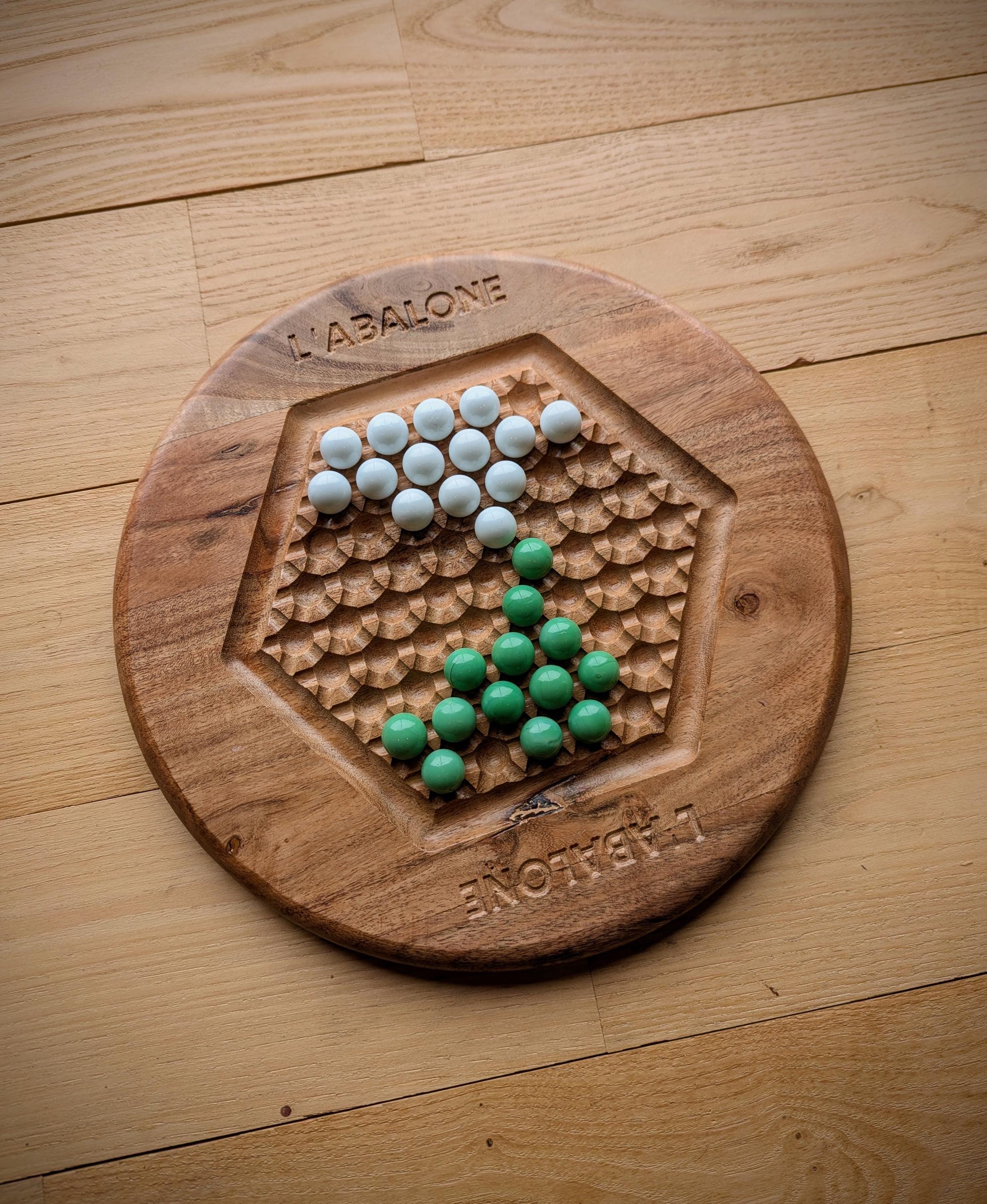 Jeu De Société Abalone XL En Chêne Rouge - Artisanal, Fabrication Française, Neuf, 2 Joueurs