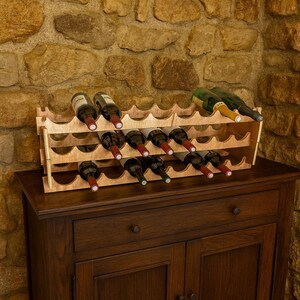 Kit Casier à Vin Empilable – 2 intercalaires + 2 supports – Rangement bouteilles de vin modulable DIY