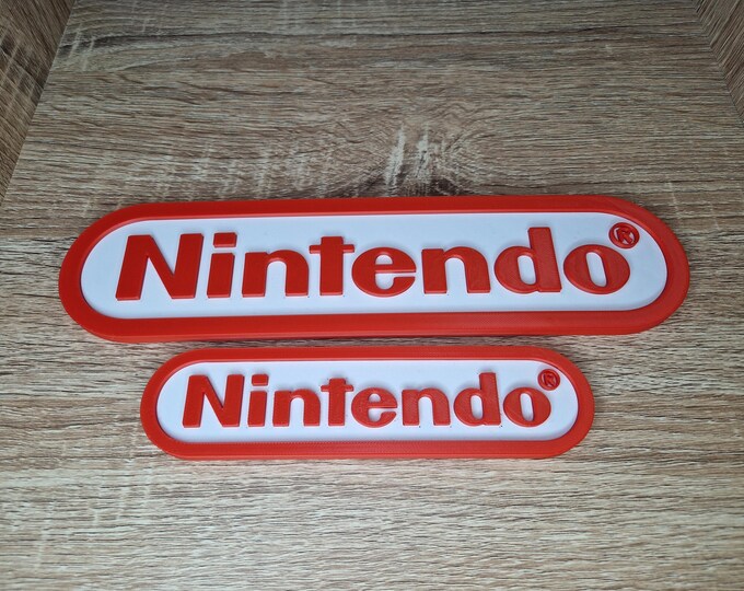 Classic Nintendo Logo Wall/desk Sign – Retro Video Game Decor 3D ...
