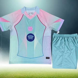 Barcelona Pink Edition Kids Set, Kids Football Kit ,  Barca Kids Set , Soccer Kit For Kids, Youth Barcelona Football Gift for Boys and Girls