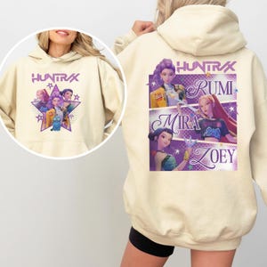 Demon Hunter Sweatshirt, Rumi Mira Zoey Sweatshirt, Kpop Hoodie, Kpop Fan Hoodie, Kpop Girls Sweatshirt, Gift For Girls, Huntrix Merch