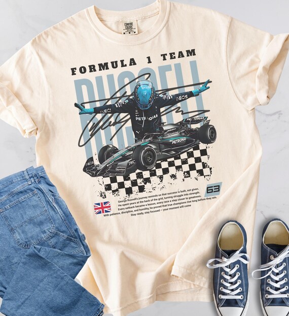 George Russell T-shirt ,Russell Fan Merch, Perfect Gift for Racing Fan, Formula 1 Russell Fan Gift, Russell Shirt Apparel,Comfort Colors Tee