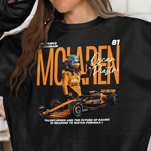 Oscar Piastri Sweatshirt, Formula 1 Racing Sweatshirt, McLaren F1 Team , Fan Apparel, Racing Driver Sweatshirt, Mclaren Unisex Sweatshirt