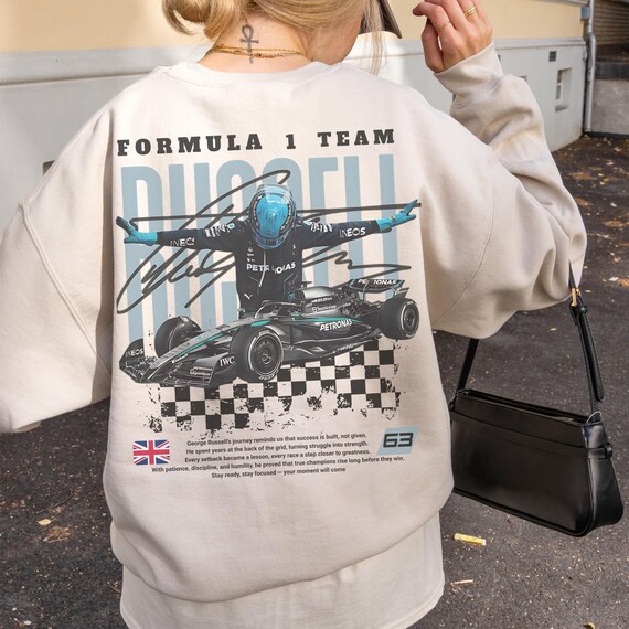George Russell Sweatshirt ,Racing Hoodie, Russell Fan Merch, Perfect Gift for Racing Enthusiasts, Formula 1 Russell Fan Gift, Russell Shirt