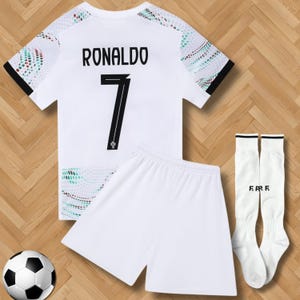 Portugal Ronaldo Kids Set , Ronaldo Kids Jersey Kit, Kids Soccer Jersey , Ronaldo Jersey Shirt For Kids, Gift for Boys and Girls