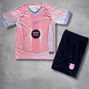Barcelona Pink Edition Kids Set, Kids Football Kit ,  Barca Kids Set , Soccer Kit For Kids, Youth Barcelona Football Gift for Boys and Girls