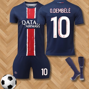 Psg Kids Set, Mbape Paris Home Soccer Kids, Dembele Kids T-shirt, Neymar Kids Soccer Jersey, Psg Kids Soccer Jersey, Gift for Boys and Girls