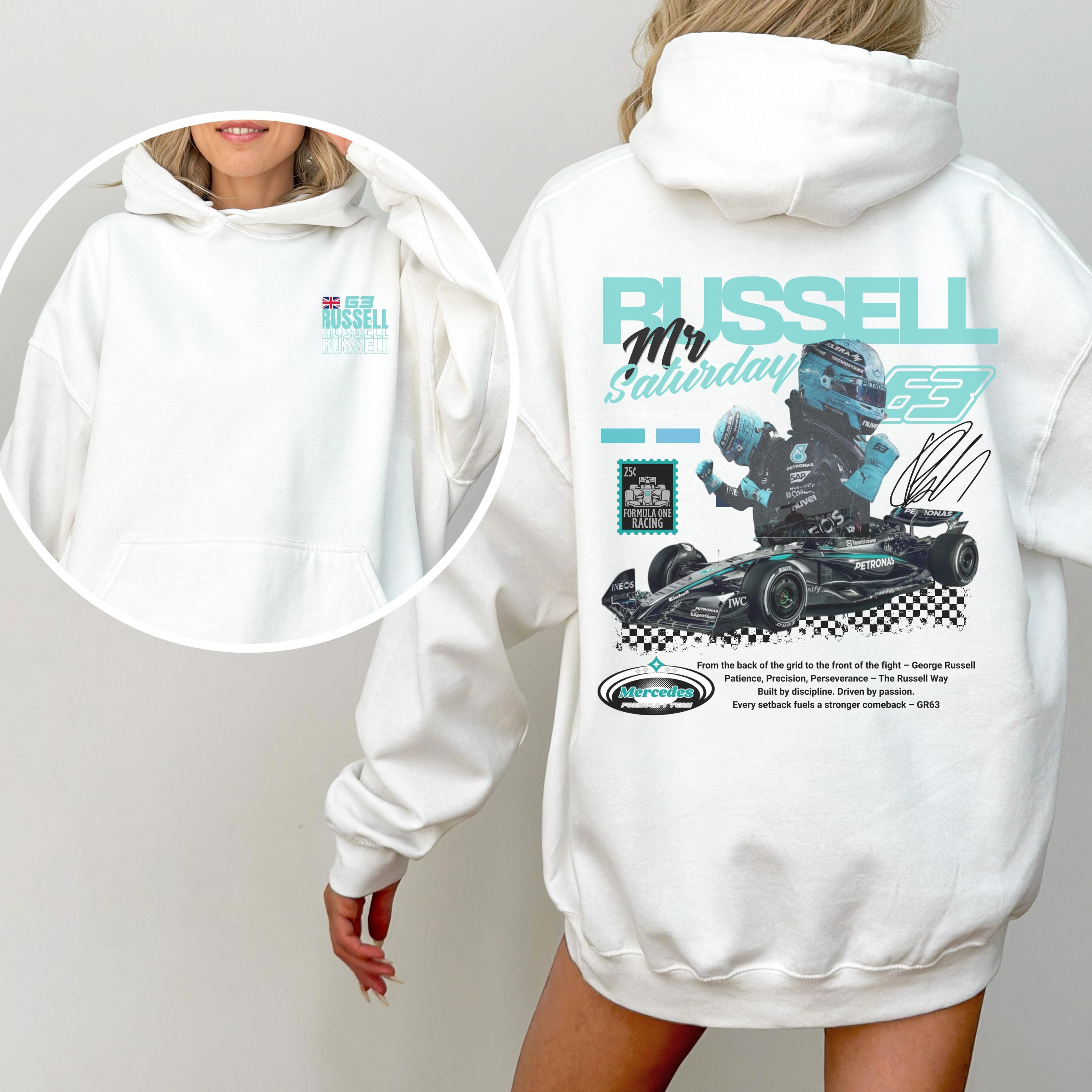 George Russell Sweatshirt, Racing Hoodie, Russell Fan Merch, Perfect ...