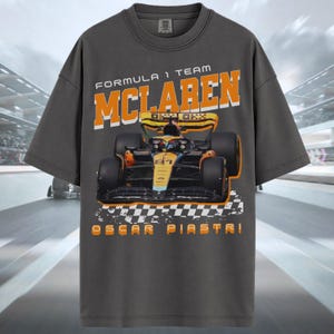 Vintage Formula One Racing T-Shirt, McLaren Team Racing Graphic Tee, Oscar Piastri Shirt, Retro Motorsport Fan Apparel,Comfort Colors Tee