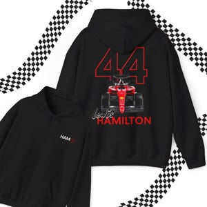 Hamilton Ferrari Hoodie, Racing Fan Hoodie, Lewis Hamilton Fan Gift, Formula 1 Inspired Hoodie,Hamilton Hoodie,Lewis Hamilton Hooded Sweater