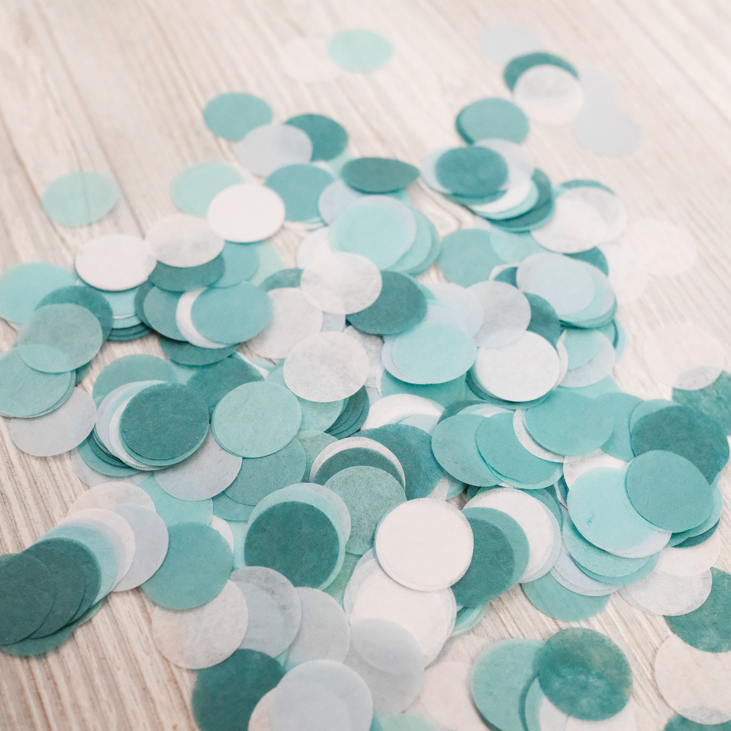 Aqua Ombre Tissue Confetti 3/4 Circles | Etsy