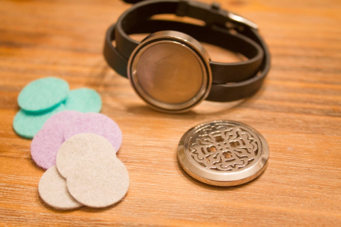 Essential Oil Diffuser Wrap Bracelet Filigree Locket With a Etsy