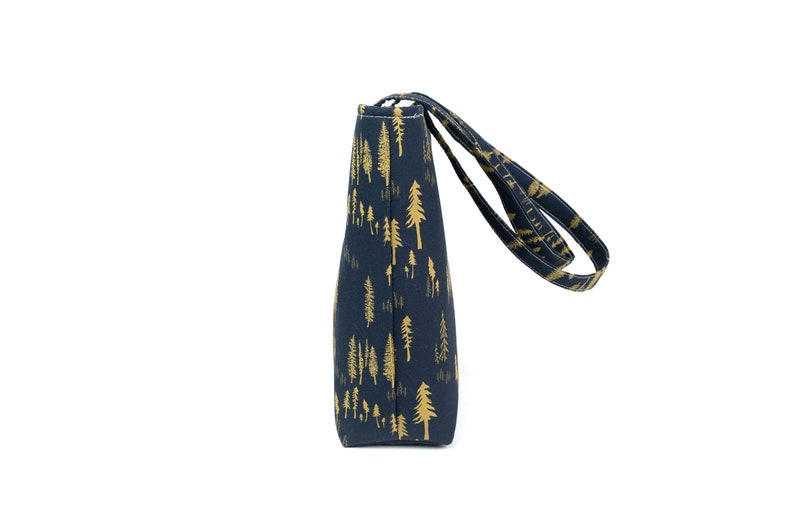 Fabric Hand Bag Vegan Tote Bag Tote bag Navy Forest Fabric Tote Bag Fabric Purse Little Man Handbag Workforce Tote