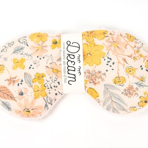 Soft Sleep Mask, Cotton Eye Mask, Floral Sleeping Mask, Lightweight Travel Mask, Gift For Women/ Sunshine image 2