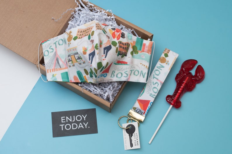 Boston Themed Gift Box Facemask Gift Box Holiday Gift from Etsy