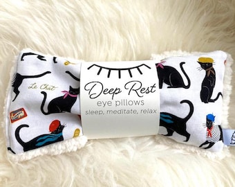 Cat Lovers Weighted Eye Pillow: Stress & Headache Relief