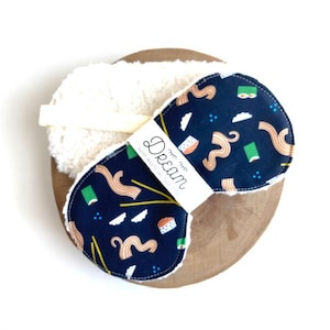 Handmade Sushi Print Sleep Mask: Limited Edition Cotton Eye Mask