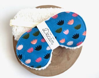 Handmade Lotus Print Sleep Mask: Limited Edition Cotton Eye Mask