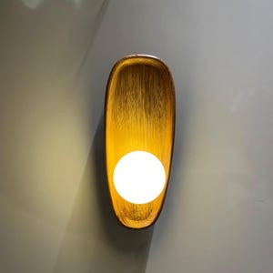 Wooden Wall Sconce, Wall Light, Modern Wall Light, Minimalist Wall Lamp, Vanity Wall Sconce, Sconce Lamp, Unique Wall Light, Walnut Sconce