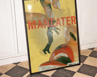 Maneater Surreal Print, Funny Vintage Comic Art (Digital Download)