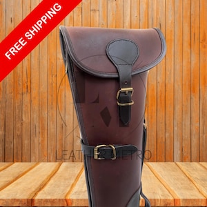 Leather Shotgun Case For Hunters, Archery Gift, Clay Hunting case, Leather Case,Rifle Case, Leather Shotgun Slip, Leather Scabbard, Handmade