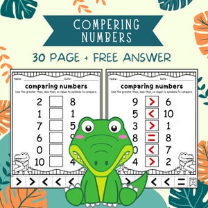 Number Comparison Worksheet 0-10 (Greater Than Less Than Equal)