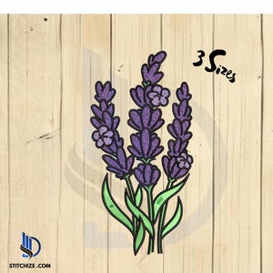 Lavender Embroidery Design | Instant Download | Floral Machine Embroidery Pattern | Botanical Stitch Design | Lavender Flowers