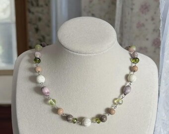 Handgemaakte handgemaakte ketting met aardachtige kralen van Cottagecore voor dames