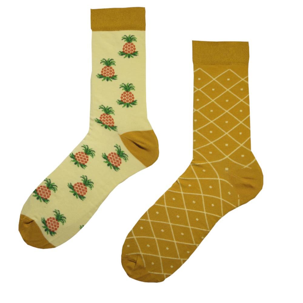Pineapple Fruit Unisex Socks, Socks, Funny Socks, Crazy Socks, Colorful Socks, Gift Idea, Perfect Gift, Mismatched