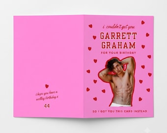Biglietto d'auguri ispirato a Garrett Graham / Biglietto d'auguri romantico a tema hockey / Regalo per tifosi fuori sede / Regalo per amanti dei romanzi rosa / Download digitale