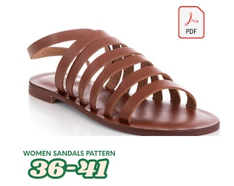Women’s Leather Sandal Template | PDF SVG DXF | Professional Slipper Design