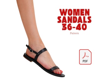 Women Sandal Pattern PDF | DIY Leather Sandal Template