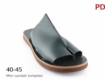 Men Sandals Template PDF | Leather Sandal Pattern | Sizes 40-45 | DIY Instant Download