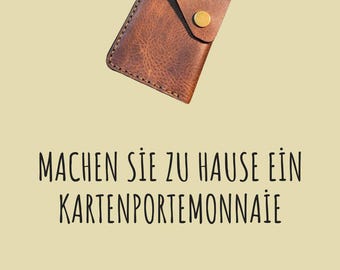 DIY Leather Card Wallet PDF Pattern – Minimalist Sewing Template (Digital Download)