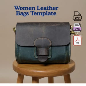 Leder Messenger Bag Muster | DIY Crossbody Bag Template (pdf, svg, dxf)