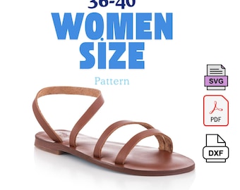 Handmade Leather Women’s Sandals – DXF PDF SVG