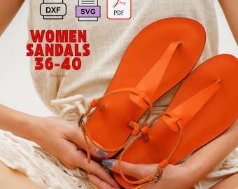 Women’s Leather Sandal Template | PDF SVG DXF | Professional Sandals Design