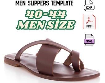 Men’s Leather Slipper Pattern • PDF DXF SVG Digital Files