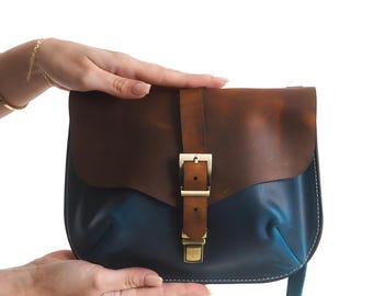 Leather Bag Pattern - DIY Shoulder Bag Template -  DXF  for Laser Cutting