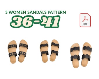 3 Sandal Designs PDF | Digital Shoe Patterns | Summer Sandals DIY Templates