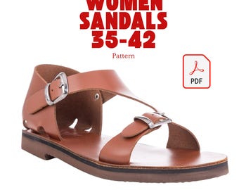 Women Sandal Pattern PDF | DIY Leather Sandal Template