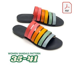 Sandal Design PDF Pattern | Leather Sandal Template | Digital Download