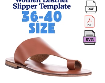 Minimale Damen Sandale Vorlage | PDF DXF SVG Lederschnittmuster
